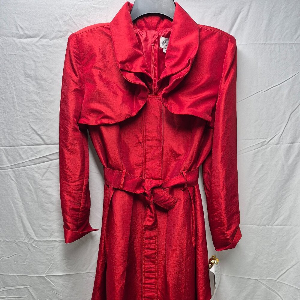 Dorinda Clark Cole Vintage Red Church Dress size 10 Rose Collection